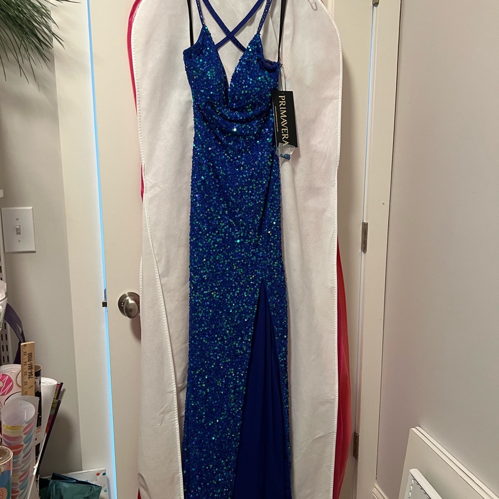 NWT Primavera evening gown blue 8 3291 - Picture 9 of 9